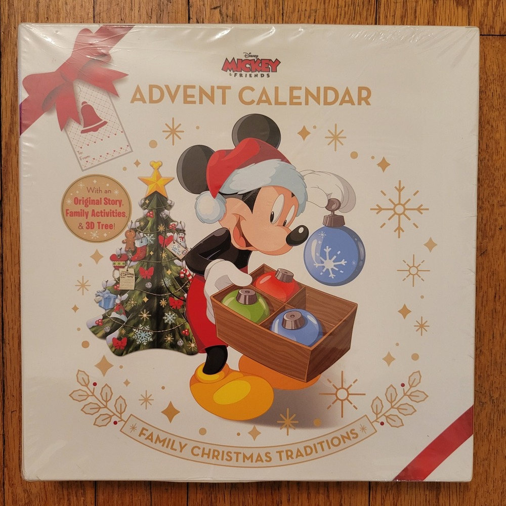 Disney Mickey Friends Family Christmas Traditions‎ Advent Calendar 3D Tree NEW
